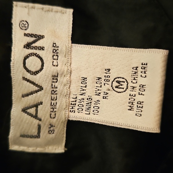 Vtg LAVON 1990s Black and Gold Oversized Metallic Swishy Track Jacket - Picture 9 of 11